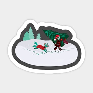 Evergreen tree trip Sticker